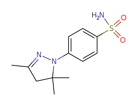 Molecular Structure of 61195-76-4 (Benzenesulfonamide, 4-(4,5-dihydro-3,5,5-trimethyl-1H-pyrazol-1-yl)-)