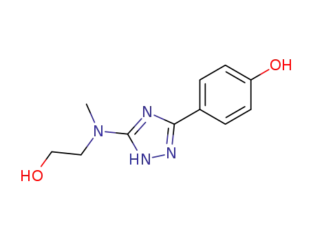 Molecular Structure of 61450-71-3 (Phenol, 4-[5-[(2-hydroxyethyl)methylamino]-1H-1,2,4-triazol-3-yl]-)