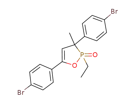 Molecular Structure of 64431-55-6 (1,2-Oxaphosphole,
3,5-bis(4-bromophenyl)-2-ethyl-2,3-dihydro-3-methyl-, 2-oxide)