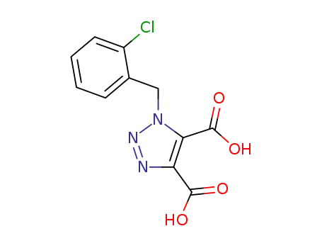 Molecular Structure of 63778-16-5 (1H-1,2,3-Triazole-4,5-dicarboxylic acid, 1-[(2-chlorophenyl)methyl]-)