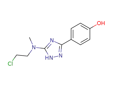 Molecular Structure of 61450-83-7 (Phenol, 4-[5-[(2-chloroethyl)methylamino]-1H-1,2,4-triazol-3-yl]-)