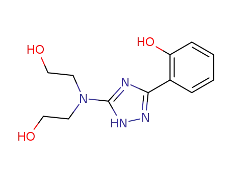 Molecular Structure of 61450-76-8 (Phenol, 2-[5-[bis(2-hydroxyethyl)amino]-1H-1,2,4-triazol-3-yl]-)