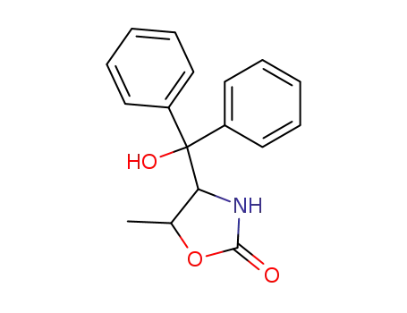 Molecular Structure of 62941-52-0 (2-Oxazolidinone, 4-(hydroxydiphenylmethyl)-5-methyl-)