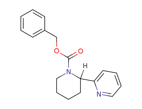 Molecular Structure of 31250-22-3 (1-Piperidinecarboxylic acid, 2-(2-pyridinyl)-, phenylmethyl ester)