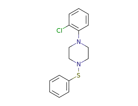 Molecular Structure of 63633-95-4 (Piperazine, 1-(2-chlorophenyl)-4-(phenylthio)-)
