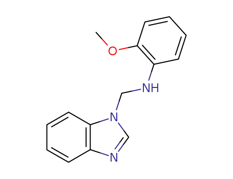 Molecular Structure of 63874-01-1 (1H-Benzimidazole-1-methanamine, N-(2-methoxyphenyl)-)