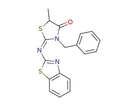 4-Thiazolidinone, 2-(2-benzothiazolylimino)-5-methyl-3-(phenylmethyl)-