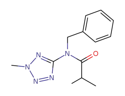 Molecular Structure of 62400-20-8 (Propanamide, 2-methyl-N-(2-methyl-2H-tetrazol-5-yl)-N-(phenylmethyl)-)