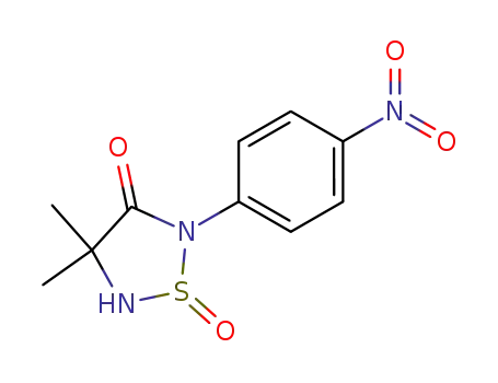 Molecular Structure of 61938-34-9 (1,2,5-Thiadiazolidin-3-one, 4,4-dimethyl-2-(4-nitrophenyl)-, 1-oxide)