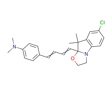 Molecular Structure of 59334-39-3 (Benzenamine,
4-[4-(7-chloro-2,3-dihydro-9,9-dimethyloxazolo[3,2-a]indol-9a(9H)-yl)-1,
3-butadienyl]-N,N-dimethyl-)