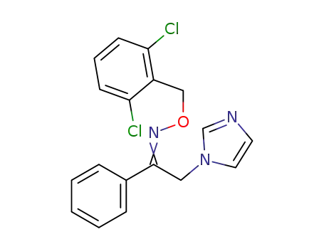 Molecular Structure of 64211-79-6 (Ethanone, 2-(1H-imidazol-1-yl)-1-phenyl-,
O-[(2,6-dichlorophenyl)methyl]oxime)