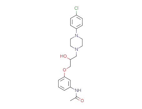 Molecular Structure of 64511-54-2 (Acetamide,
N-[3-[3-[4-(4-chlorophenyl)-1-piperazinyl]-2-hydroxypropoxy]phenyl]-)