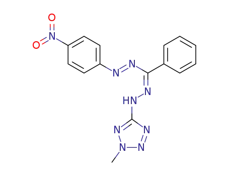 Molecular Structure of 64920-27-0 (5H-Tetrazol-5-one, 1,2-dihydro-2-methyl-,
[[(4-nitrophenyl)azo]phenylmethylene]hydrazone)