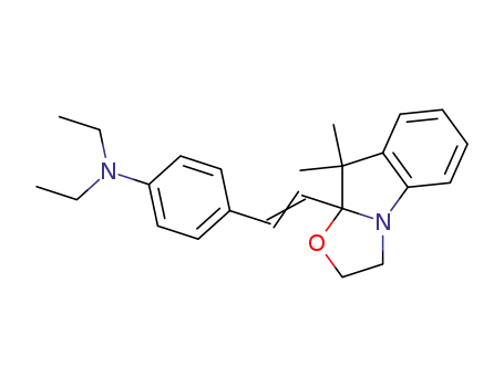 Molecular Structure of 59334-96-2 (Benzenamine,
4-[2-(2,3-dihydro-9,9-dimethyloxazolo[3,2-a]indol-9a(9H)-yl)ethenyl]-N,
N-diethyl-)
