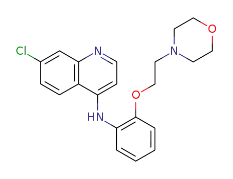 Molecular Structure of 64039-55-0 (4-Quinolinamine, 7-chloro-N-[2-[2-(4-morpholinyl)ethoxy]phenyl]-)