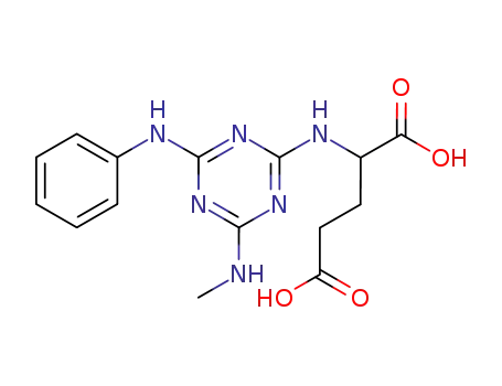 Molecular Structure of 62878-05-1 (L-Glutamic acid, N-[4-(methylamino)-6-(phenylamino)-1,3,5-triazin-2-yl]-)