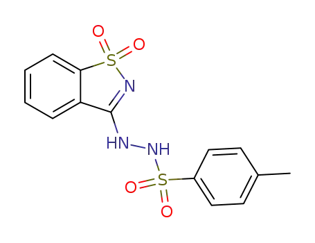 Molecular Structure of 13255-93-1 (N'-(1,1-dioxido-1,2-benzisothiazol-3-yl)-4-methylbenzenesulfonohydrazide)