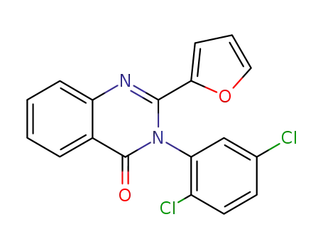 Molecular Structure of 62820-58-0 (4(3H)-Quinazolinone, 3-(2,5-dichlorophenyl)-2-(2-furanyl)-)