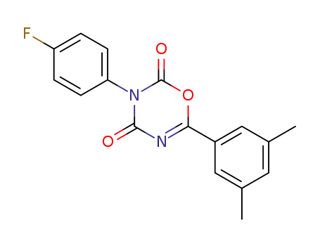 Molecular Structure of 66244-50-6 (2H-1,3,5-Oxadiazine-2,4(3H)-dione,
6-(3,5-dimethylphenyl)-3-(4-fluorophenyl)-)