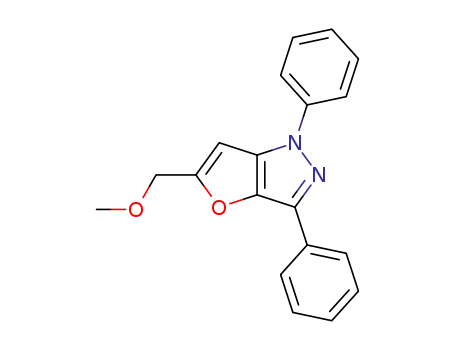 Molecular Structure of 63187-63-3 (1H-Furo[3,2-c]pyrazole, 5-(methoxymethyl)-1,3-diphenyl-)