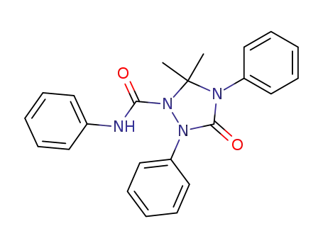 Molecular Structure of 62256-30-8 (1,2,4-Triazolidine-1-carboxamide, 5,5-dimethyl-3-oxo-N,2,4-triphenyl-)