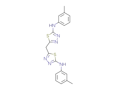 Molecular Structure of 62575-75-1 (1,3,4-Thiadiazol-2-amine, 5,5'-methylenebis[N-(3-methylphenyl)-)