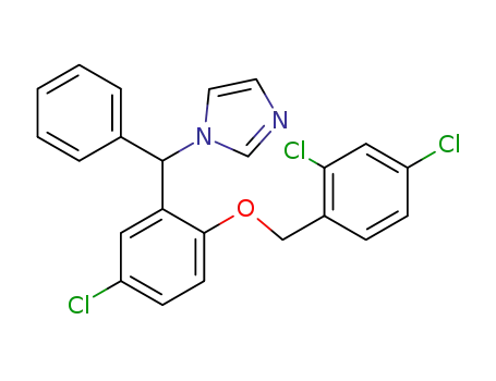 Molecular Structure of 58041-94-4 (1H-Imidazole,
1-[[5-chloro-2-[(2,4-dichlorophenyl)methoxy]phenyl]phenylmethyl]-)