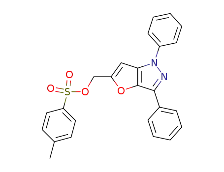 Molecular Structure of 67198-97-4 (1H-Furo[3,2-c]pyrazole-5-methanol, 1,3-diphenyl-,
4-methylbenzenesulfonate (ester))
