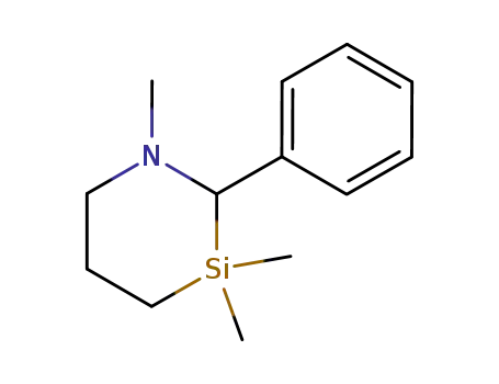 Molecular Structure of 61676-40-2 (1-Aza-3-silacyclohexane, 1,3,3-trimethyl-2-phenyl-)