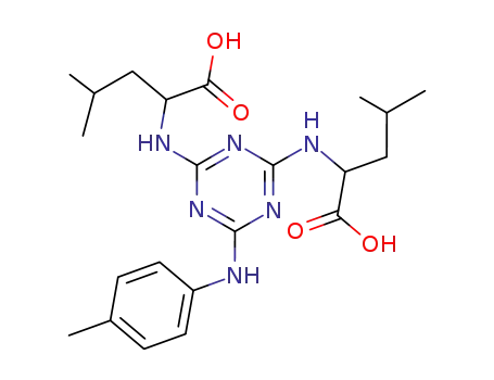 Molecular Structure of 63432-71-3 (L-Leucine, N,N'-[6-[(4-methylphenyl)amino]-1,3,5-triazine-2,4-diyl]bis-)