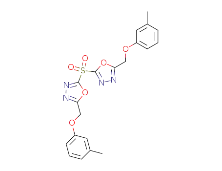 Molecular Structure of 66178-62-9 (1,3,4-Oxadiazole, 2,2'-sulfonylbis[5-[(3-methylphenoxy)methyl]-)
