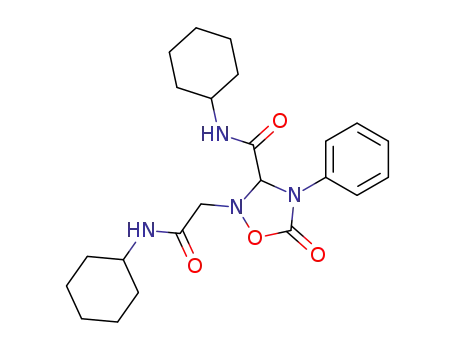 Molecular Structure of 62937-73-9 (1,2,4-Oxadiazolidine-2-acetamide,
N-cyclohexyl-3-[(cyclohexylamino)carbonyl]-5-oxo-4-phenyl-)