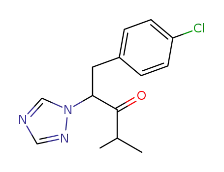 Molecular Structure of 63191-10-6 (3-Pentanone, 1-(4-chlorophenyl)-4-methyl-2-(1H-1,2,4-triazol-1-yl)-)