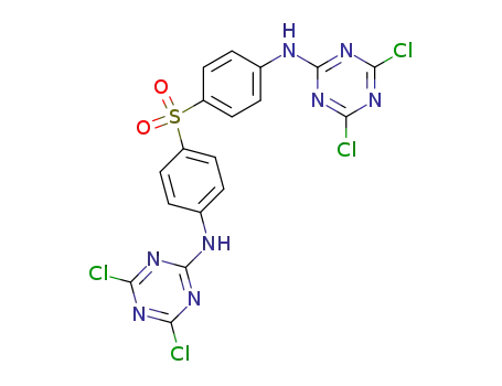 Molecular Structure of 56166-85-9 (1,3,5-Triazin-2-amine, N,N'-(sulfonyldi-4,1-phenylene)bis[4,6-dichloro-)