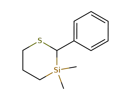 Molecular Structure of 61676-39-9 (1-Thia-3-silacyclohexane, 3,3-dimethyl-2-phenyl-)