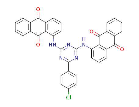 9,10-Anthracenedione, 1,1'-[[6-(4-chlorophenyl)-1,3,5-triazine-2,4-diyl]diimino]bis-