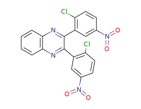 Molecular Structure of 93035-13-3 (Quinoxaline, 2,3-bis(2-chloro-5-nitrophenyl)-)