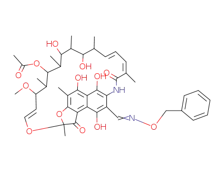 Molecular Structure of 13456-01-4 (3-(Benzyloxyiminomethyl)rifamycin SV)