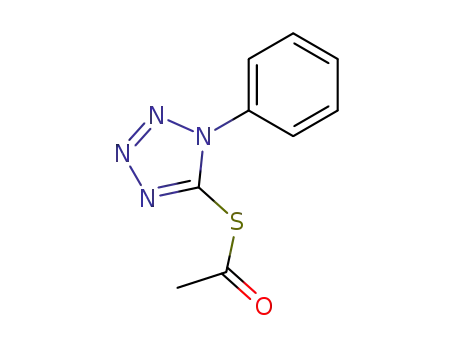 Molecular Structure of 42105-51-1 (Ethanethioic acid, S-(1-phenyl-1H-tetrazol-5-yl) ester)