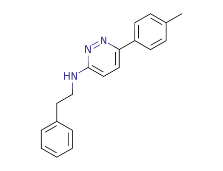 Molecular Structure of 63185-77-3 (3-Pyridazinamine, 6-(4-methylphenyl)-N-(2-phenylethyl)-)