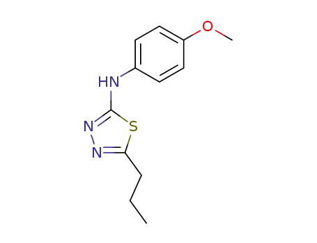 Molecular Structure of 61955-53-1 (1,3,4-Thiadiazol-2-amine, N-(4-methoxyphenyl)-5-propyl-)