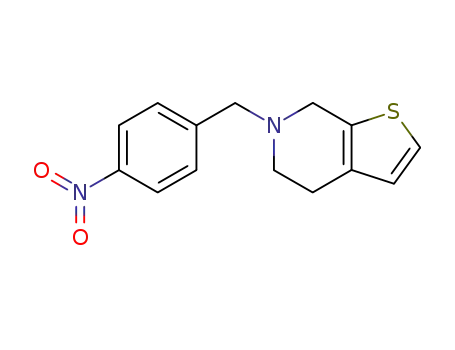 Molecular Structure of 62535-74-4 (Thieno[2,3-c]pyridine, 4,5,6,7-tetrahydro-6-[(4-nitrophenyl)methyl]-)