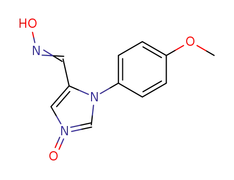Molecular Structure of 62202-11-3 (1H-Imidazole-5-carboxaldehyde, 1-(4-methoxyphenyl)-, oxime, 3-oxide)