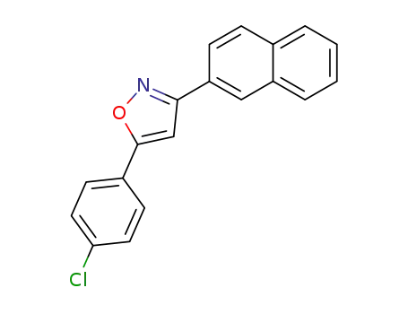 Molecular Structure of 57114-99-5 (Isoxazole, 5-(4-chlorophenyl)-3-(2-naphthalenyl)-)