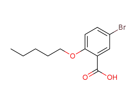 Molecular Structure of 60783-94-0 (Benzoic acid, 5-bromo-2-(pentyloxy)-)