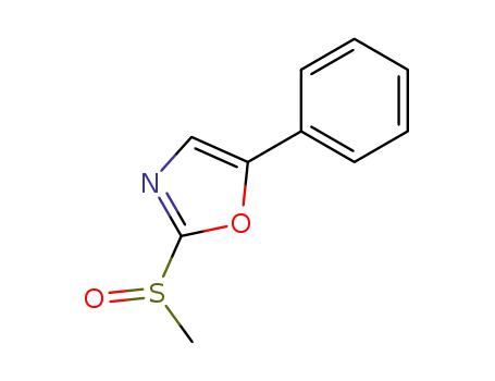Molecular Structure of 63318-88-7 (Oxazole, 2-(methylsulfinyl)-5-phenyl-)