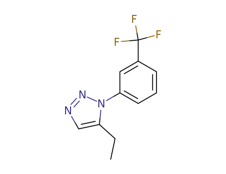 Molecular Structure of 64214-99-9 (1H-1,2,3-Triazole, 5-ethyl-1-[3-(trifluoromethyl)phenyl]-)