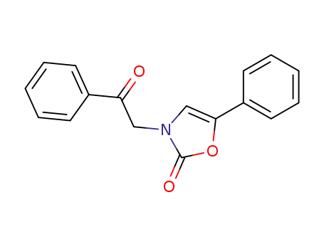 Molecular Structure of 65785-83-3 (2(3H)-Oxazolone, 3-(2-oxo-2-phenylethyl)-5-phenyl-)