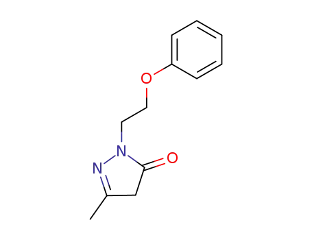 Molecular Structure of 55294-05-8 (3H-Pyrazol-3-one, 2,4-dihydro-5-methyl-2-(2-phenoxyethyl)-)