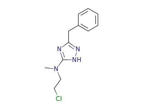 Molecular Structure of 61450-81-5 (1H-1,2,4-Triazol-3-amine, N-(2-chloroethyl)-N-methyl-5-(phenylmethyl)-)